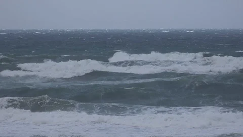 Waves on the sea Stock Footage 104308222