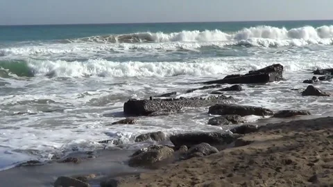 Waves on sea Stock Footage 334859522