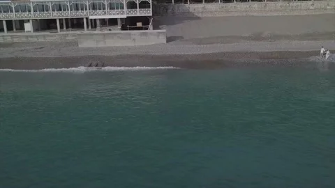 The waves of the sea hit the shore. Stock Footage 150107607