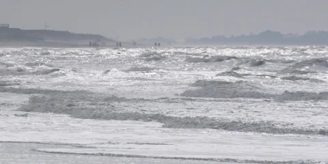 Waves in the sea moving in slow motion Stock Footage 103485088