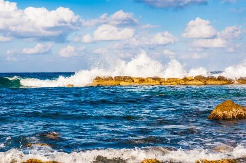 Waves on the sea Foto stock