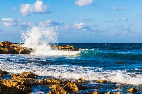 Waves on the sea Foto stock