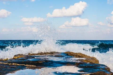 Waves on the sea Foto stock