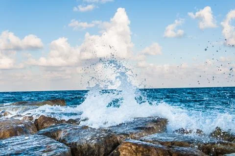 Waves on the sea Foto stock
