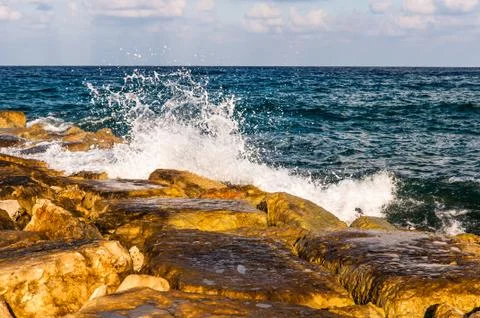 Waves on the sea Foto stock