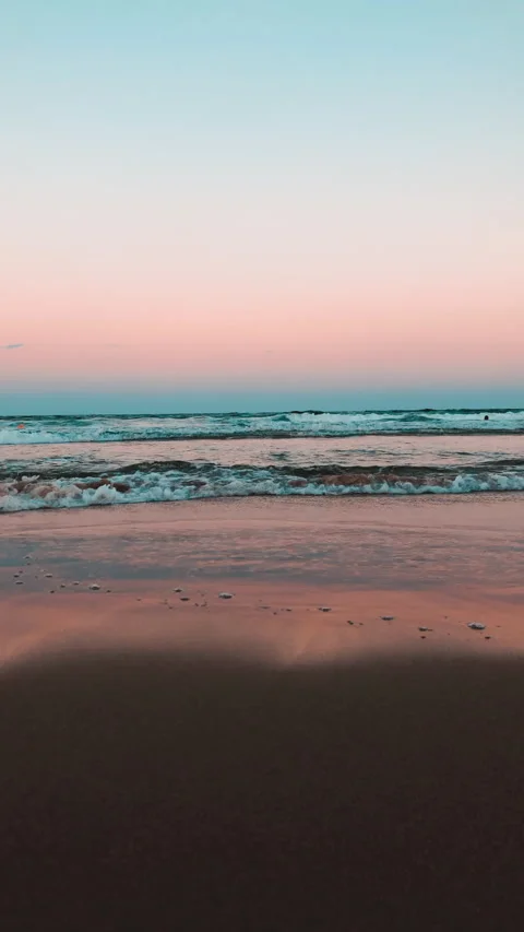 Waves sea resort landscape background Vertical video Stock Footage 234884616