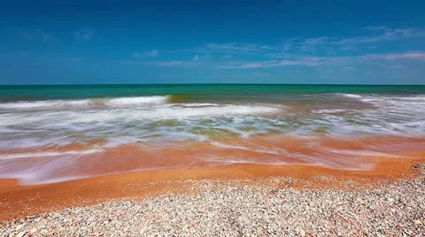 Waves of the sea - slow motion Stock Footage 13577691