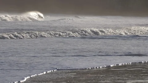 Waves in the sea in slow motion Video stock 127459529