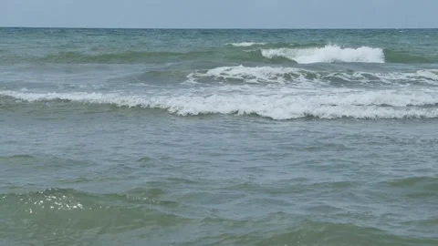 Waves on the sea, slow-motion video Stock Footage 314272059