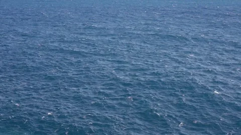 Waves on the sea in Slow motion. View from above on Ligurian Sea in Portofino. Stock Footage 246860840