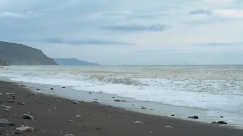 Waves of the sea storm Video stock 31344506