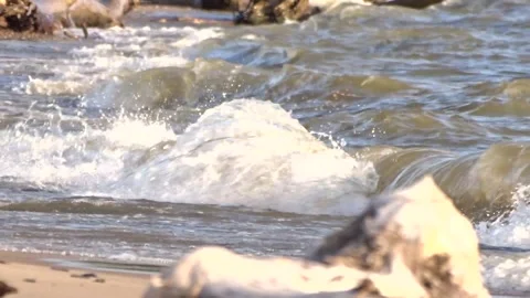 Waves of the sea surf 스톡 동영상 281194696