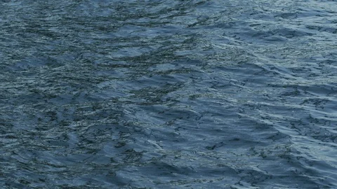 Waves on sea surface at dusk Stock Footage 100035602