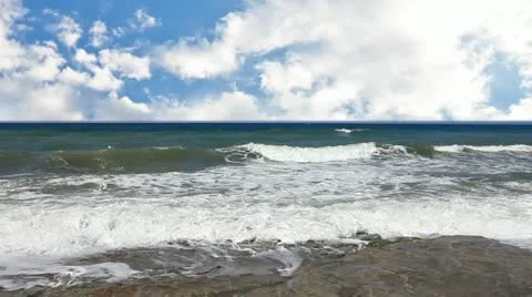 Waves on the sea surface Stock Footage 11348363