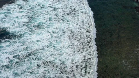 Waves on the sea from top Stock Footage 131969929