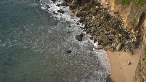 Waves on the sea from top Stock Footage 131970029