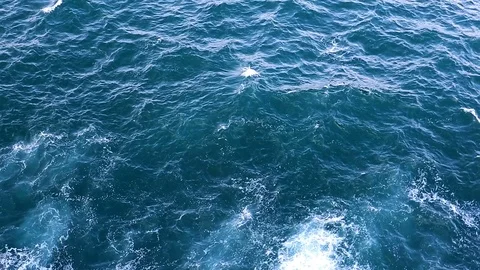 Waves on the Top view of the Sea Stock Video Pond5