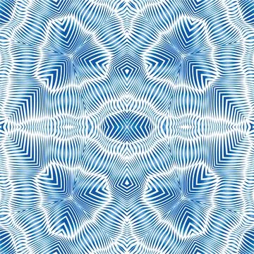 Waves seamless pattern Stock Illustration