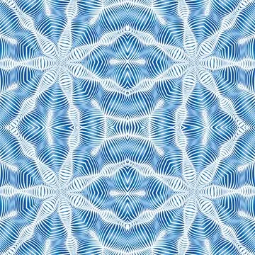 Waves seamless pattern Stock Illustration