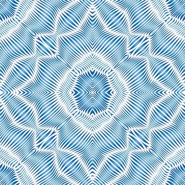 Waves seamless pattern Stock Illustration