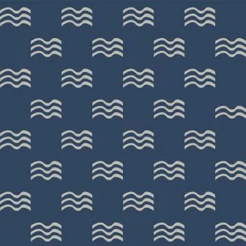 Waves seamless pattern. Vector illustration Illustrazione stock