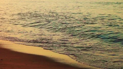 Waves on the seashore in the morning 库存影片 54663622