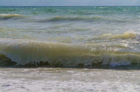 The waves at the seashore. Foto stock