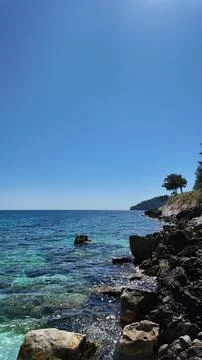 Waves on the seashore in slow motion Foto stock