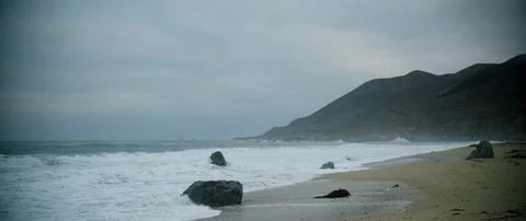 Waves on seashores in slow motion Stock Footage 83846187