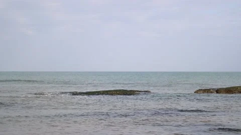 Waves On A Seaside Beach Stock Footage 233860039