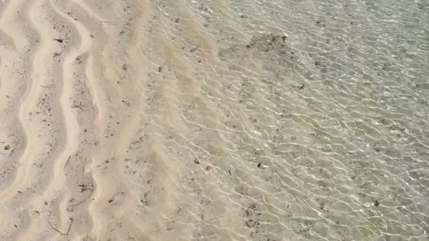 Waves in shallow clear water Video stock 144321846