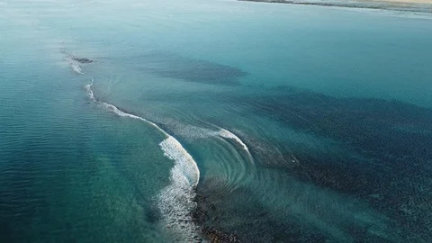 Waves on Shallow Reef Stock Footage 113199332