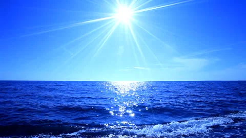 Waves, Shimmering Sea, and Rays of Sunshine Видео 330255346