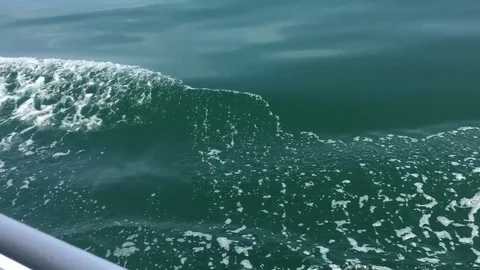 Waves from the ship Stock Footage 98316823
