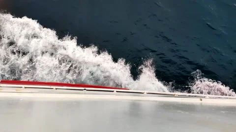 Waves from the ship Stock Footage 132024493