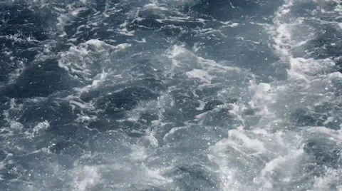 Waves from the ship's propeller Stock Footage 30556490