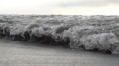 Waves Shore Break Close Up Slow Motion Stock-Footage 100056316