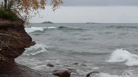 Waves on the shore Stock Footage 12345116