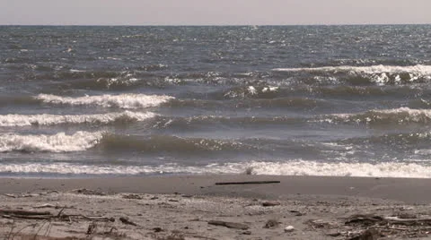 Waves On Shore Stock Footage 22775122