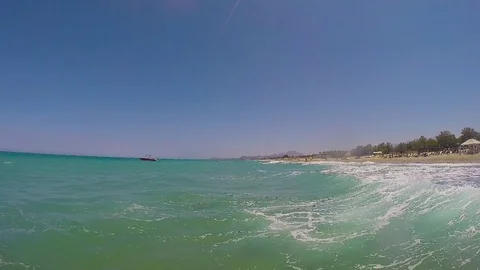 Waves on a shore Stock Footage 71535983