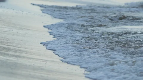 The Waves on the Shore Stock Footage 89736203