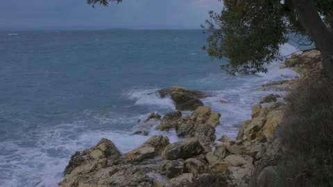 Waves on the shore Stock Footage 144468293