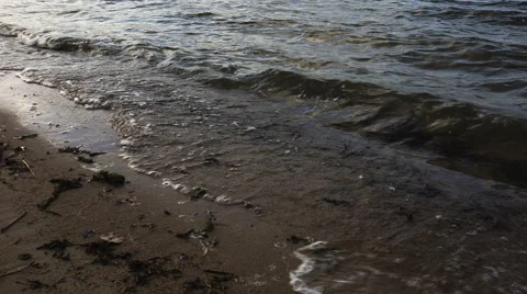 Waves on shore. Full HD RAW video Stock Footage 60224745