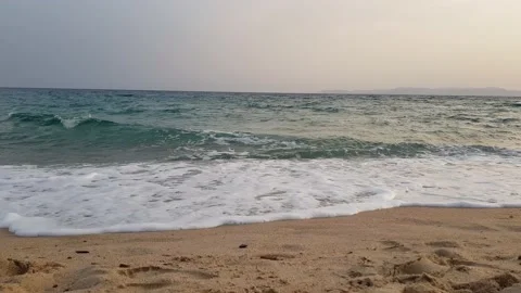 Waves shore sandy beach sardinia Stock Footage 159056174