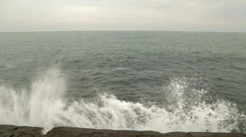 Waves on the shore, Sea Waves Stock Footage 42460573