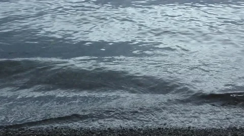 Waves on shore SloMo Stock Footage 61835327