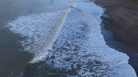 Waves at shoreline Stock Footage 99066667