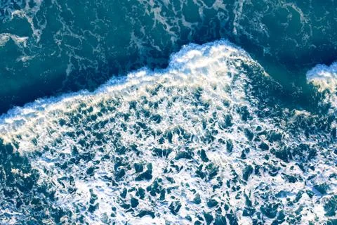 Waves shot from upside down on Blue Ocean in Saint Augustine, Florida Stock Photos