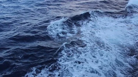 Waves on the side of the ship Stock Footage 70393948