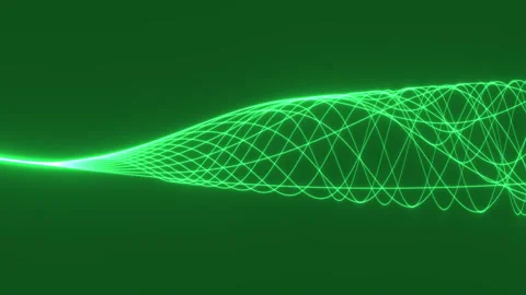 Waves of Signals Processing Merging Showing 3d Warp Видео 139735399